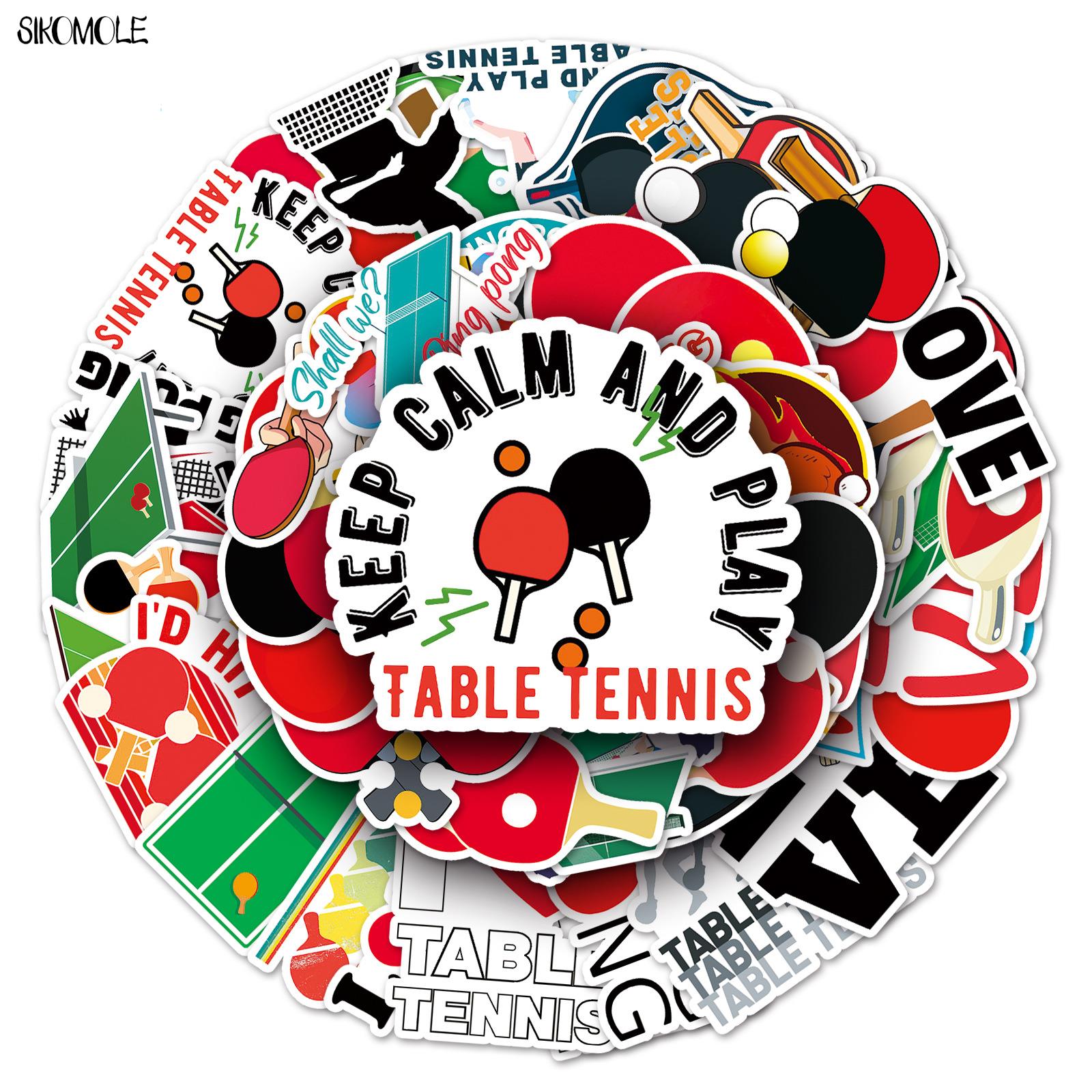 Table Tennis Olympics - 10/30/50pcs 탁구 공 스티커 DIY 어린이