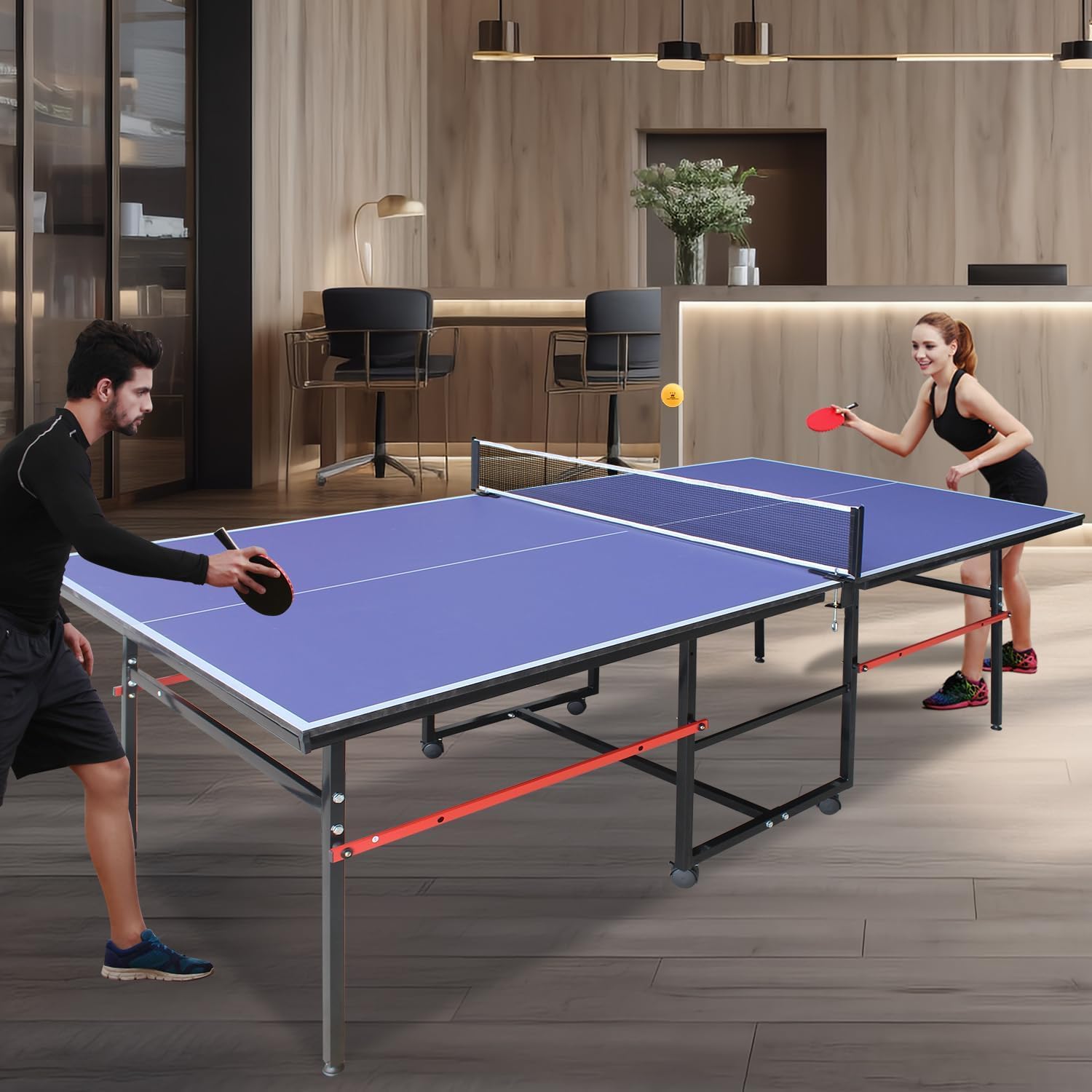 8피트 휴대용 탁구대, 성인 및 청소년을 위한 전문 게 - Table Tennis Olympics 리뷰 및 가격
