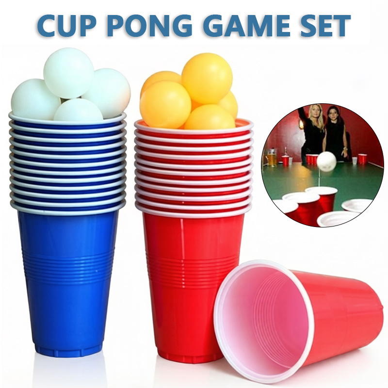 맥주 퐁 게임 세트 & 핑퐁 공이 있는 파티 컵, 재활 - Table Tennis Olympics 리뷰 및 가격
