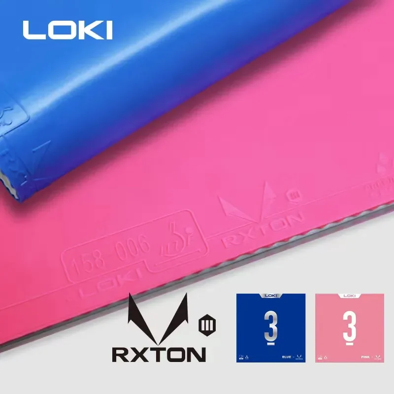 오리지널 LOKI RXTON 3 블루 핑크 탁구 러버  - Table Tennis Loki 리뷰 및 가격