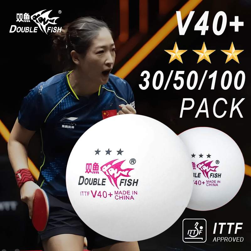 더블 피쉬 3 스타 V40+ 30/50/100 Pcs  - Table Tennis Olympics 리뷰 및 가격
