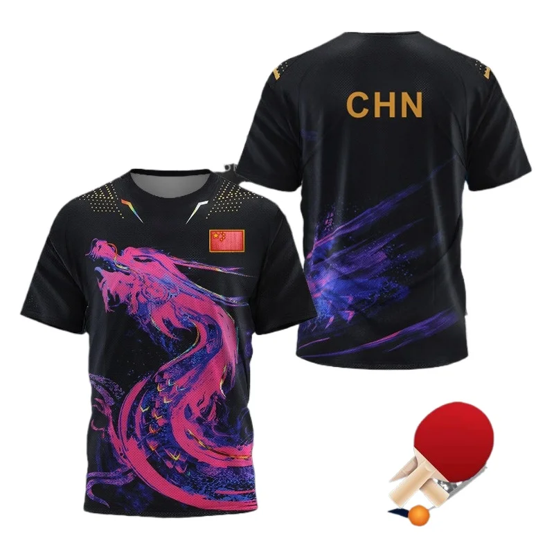 중국 드래곤 탁구 그래픽 T 셔츠 남성 의류 패션 배드 - Table Tennis Zhang Jike 리뷰 및 가격