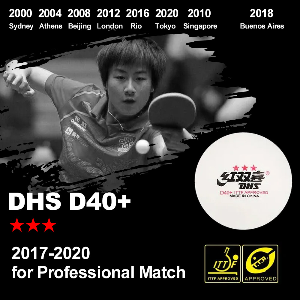 DHS D40+ DJ40+ 탁구 공 3 스타 ABS W - Table Tennis Olympics 리뷰 및 가격